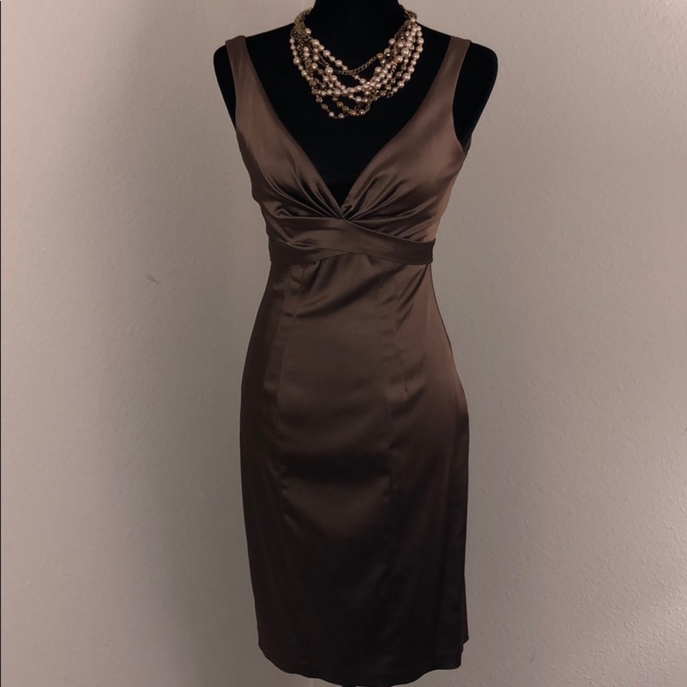 Cache Chocolate Satin Dress